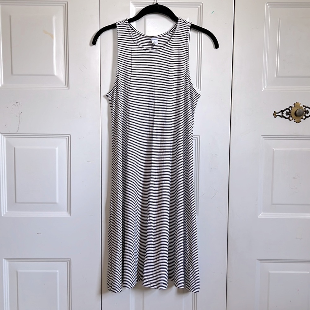 OLD NAVY Sleeveless Striped Mini Swing Dress